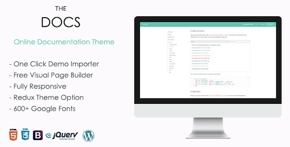 TheDocs – Online Documentation WordPress Theme 1.0