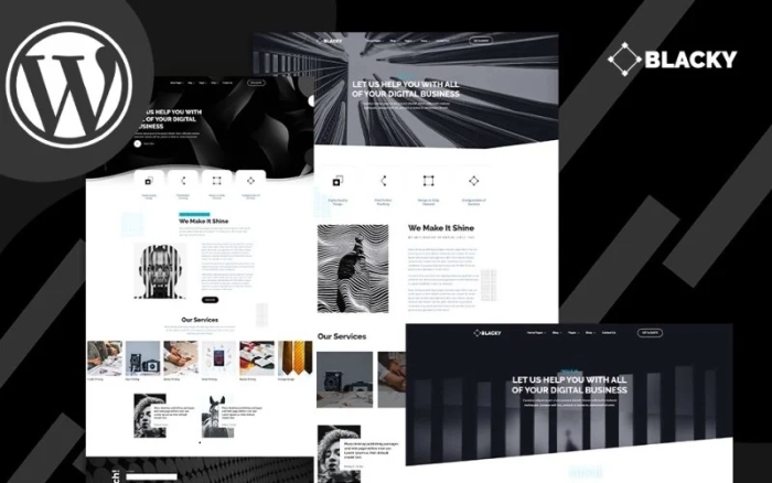 Blacky Minimal Dark Digital Agency WP Theme 1.0.0