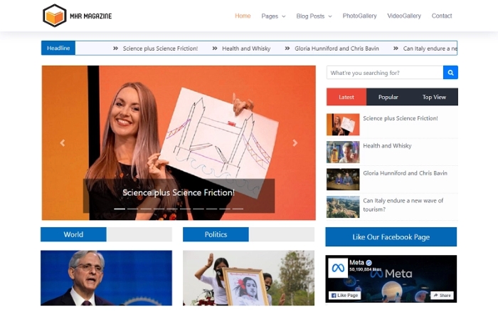 MhrMagazine – Newspaper and Magazine WP Theme 1.0.0