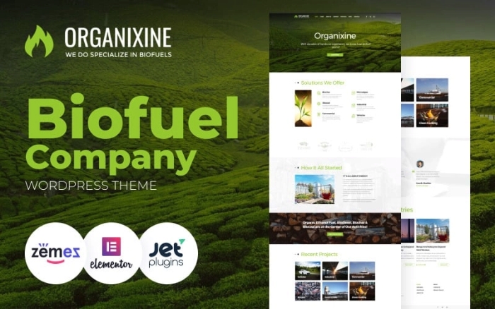 Organixine – Biofuel Company WordPress Theme 1.0.1