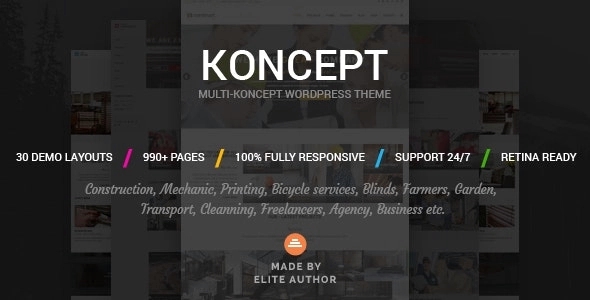 Koncept – Responsive Multi-Concept WordPress Theme 1.1