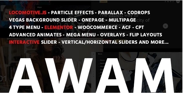 Awam – Creative Agency Portfolio Elementor WP Theme 1.0.9