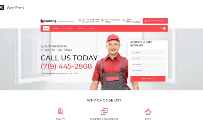Glazzing – Window Installation Services WP Theme 1.0.0