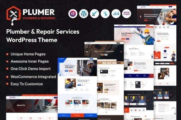 Plumer – Plumbing & Repair Services WordPress Theme 1.0.0