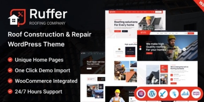 Ruffer – Roof Construction & Repair WordPress Theme 1.0.0