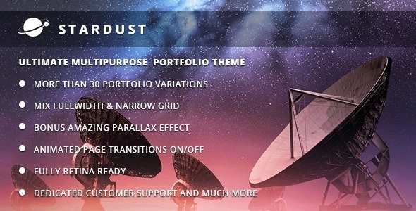 Stardust – Multi-Purpose Portfolio WordPress Theme 3.1
