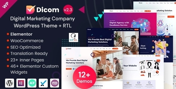 Dicom – IT Startup & SEO Marketing Services WP Theme 2.3