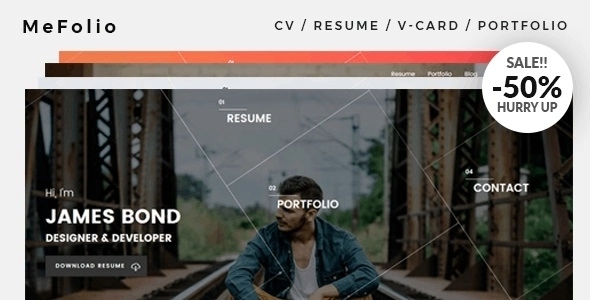 Mefolio Ajax Resume WordPress Theme 1.0