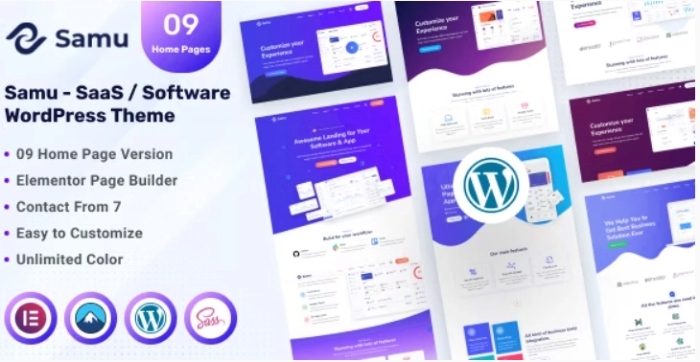 Samu – SaaS / Software WordPress Theme 1.0