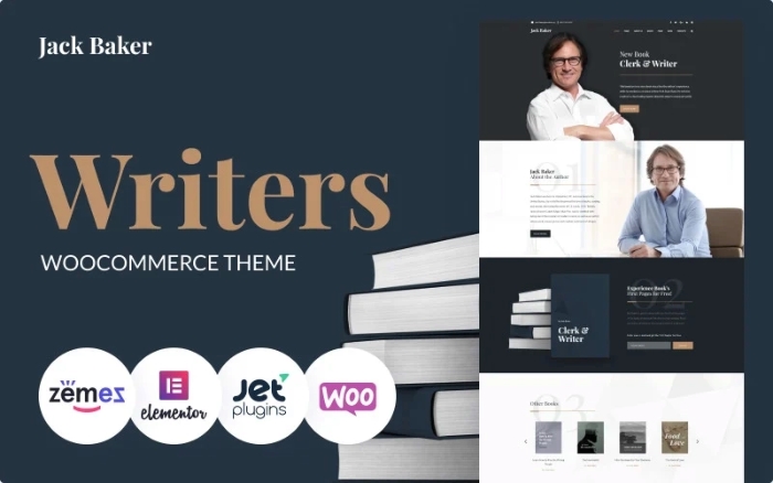 Jack Baker – Writer Responsive WordPress Theme 1.0.1