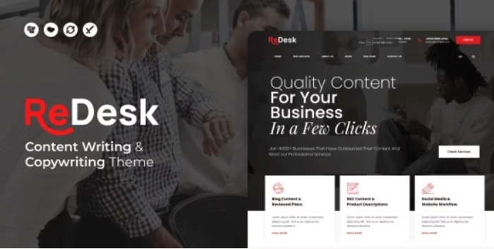 ReDesk – Content Writing & Copywriting Theme 1.0