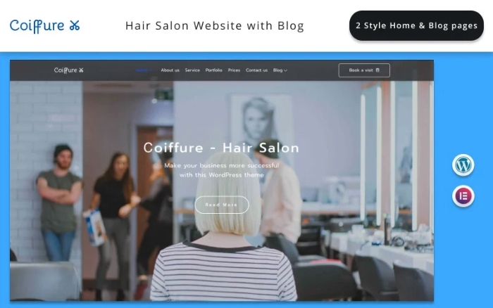 Сoiffure – Hair Salon Website with Blog Elementor WP Theme 2.1