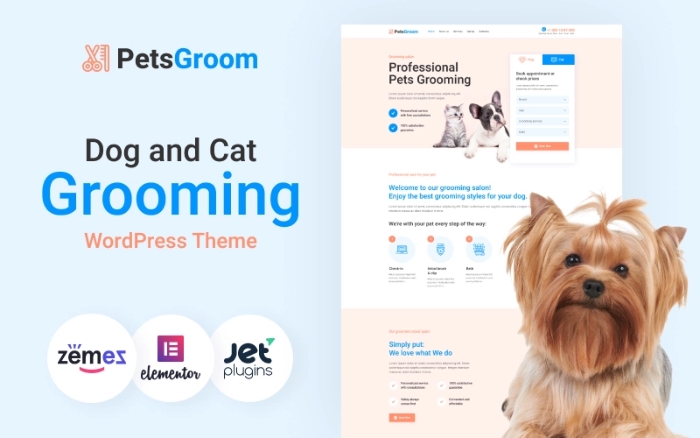 PetsGroom - Dog & Cat Grooming WP Theme 1.0.0