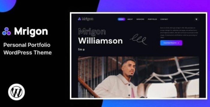 Mrigon β Personal Portfolio WordPress Theme 1.0