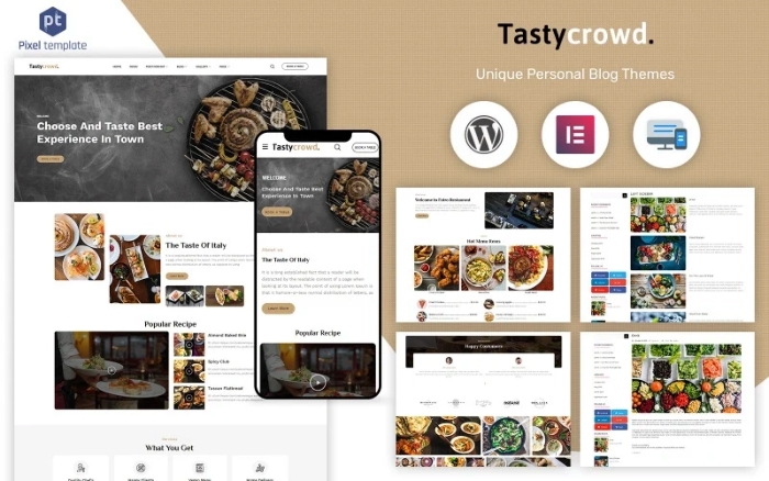 Tastycrowd – Cafe & Restaurant WordPress Elementor WP Theme 1.0