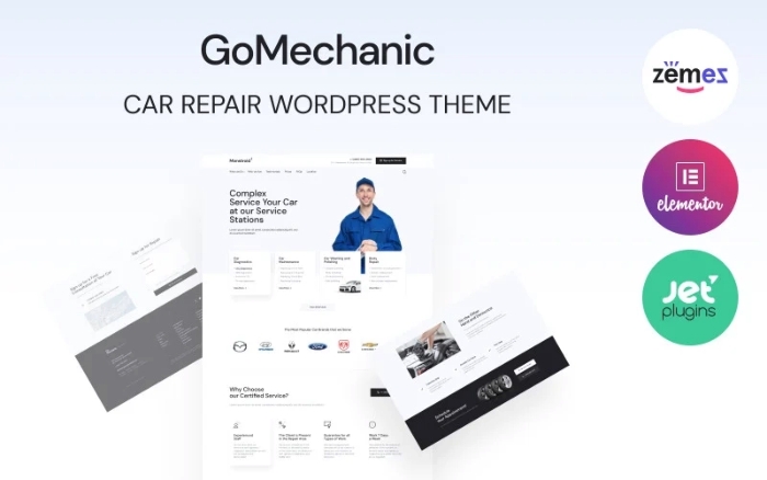 GoMechanic – Car Services and Workshop WP Theme 1.0.1