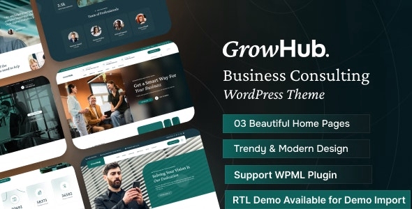 GrowHub – Business Consulting WP Theme 1.0.2