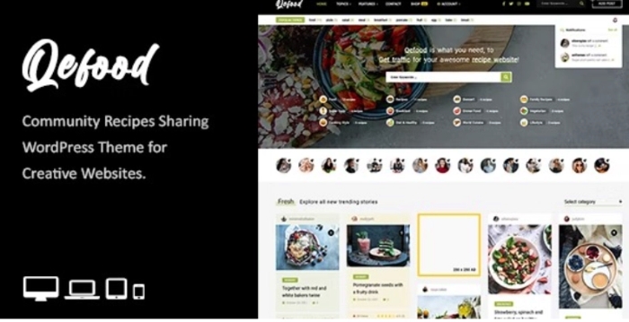 Qefood – Community Sharing WordPress Theme 1.6