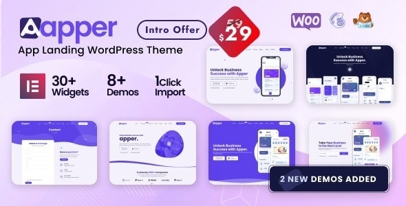 Apper – WordPress Multi-concept App Landing Page Theme 2.0.15