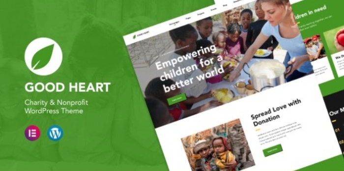 GoodHeart – Charity & Nonprofit Elementor WP Theme 1.0.2