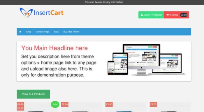 eSell Business Pro WP Theme by insertcart 4.4