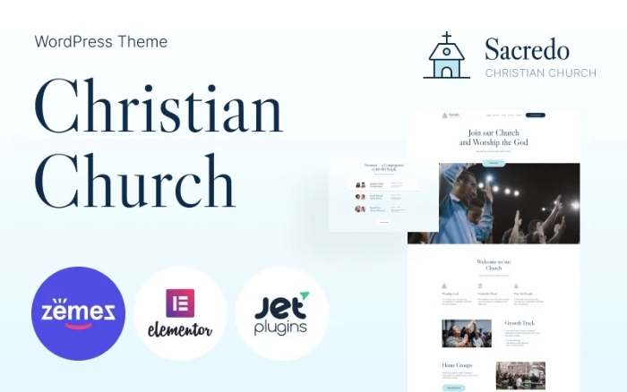 Sacredo - Responsive Religious WordPress Theme 1.0.1