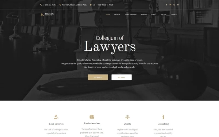 Attornify – Private Law Firm and Attorney WordPress Theme 1.0.0