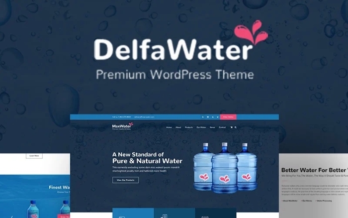 Delfa – Water Delivery WordPress Theme 1.4