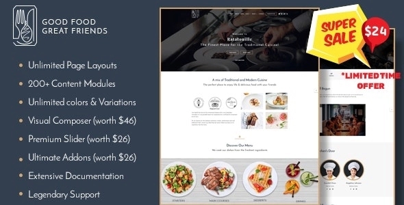 Ratatouille – Restaurant WordPress Theme 1.2.6