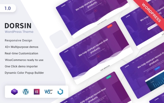 Dorsin β WordPress Landing Page WP Theme 1.1.0