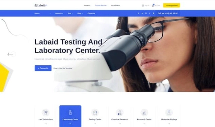 Labaid  – Laboratory & Science Research WP Theme