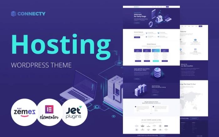 Connecty - Hosting WordPress Elementor Theme 1.0.1