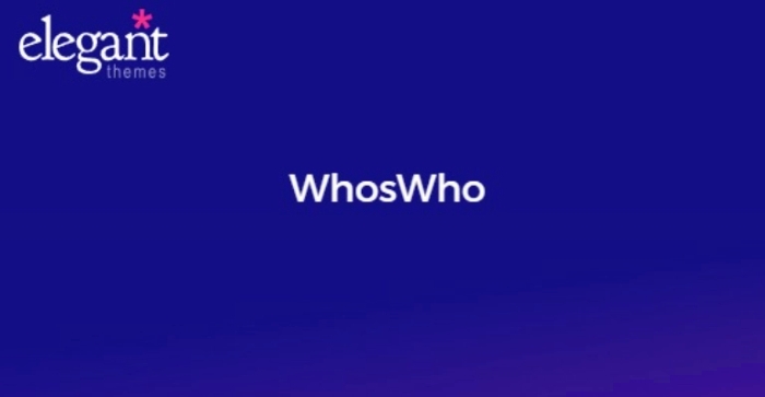 Elegant Themes WhosWho 5.4.13