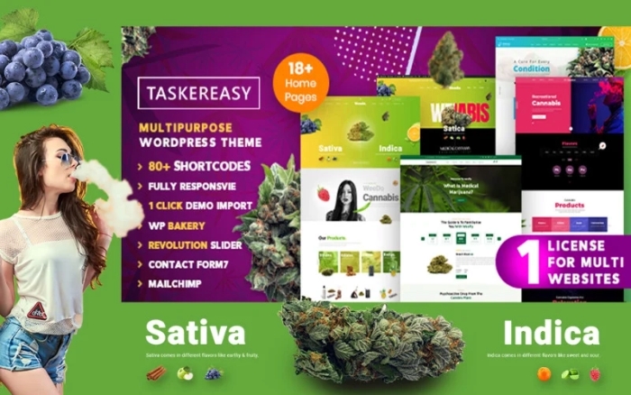 Taskereasy Cannabis Multipurpose WordPress Theme 1.0.0
