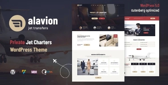 Alavion - Private Jet Charters WordPress Theme 1.1.4