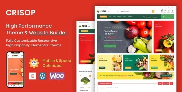 Crisop - Elementor Grocery Store & Food WooCommerce Theme 1.1.0