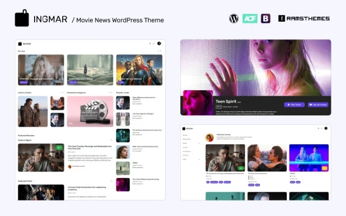 INGMAR - Movie News Reviews and Database WP Theme 1.1.6