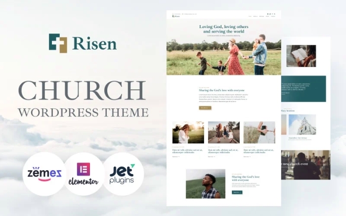 Risen - Neat WordPress Theme Church WordPress Theme 1.0.0