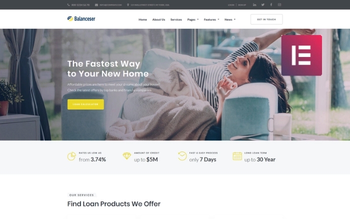 Balanceser – Financial Services WordPress Elementor Theme 1.0.1