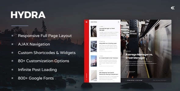 Hydra – Responsive WordPress Blog Theme 3.2.0