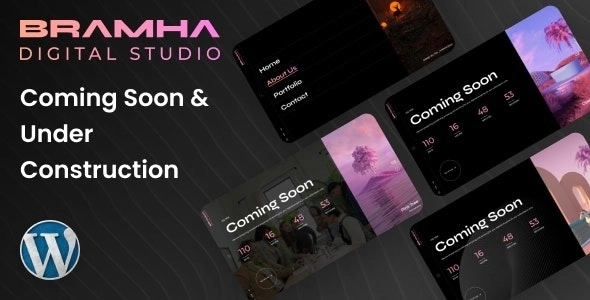 Bramha β Coming Soon & Under Construction WP Theme 1.0.0
