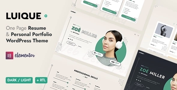 Luique – Personal Portfolio WordPress Theme 1.3.0