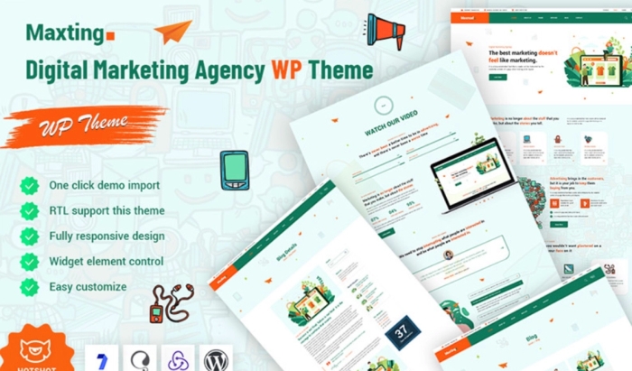 Maxting – Digital Marketing Agency WordPress Theme 1.0.1