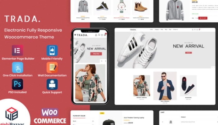 Trada – Fashion Shop Design WooCommerce Theme 1.0