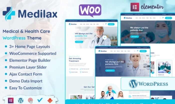 Medilax – Medical Service Health Clinic Doctor WordPress Theme 1.1