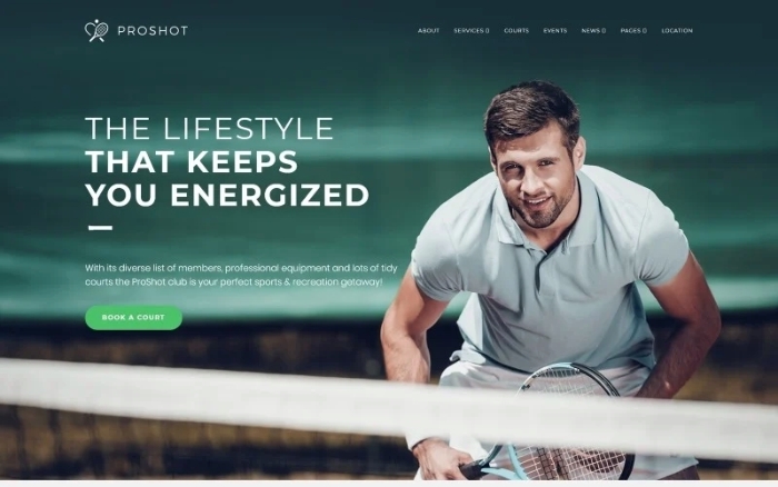 ProShot – Tennis Club Responsive WordPress Theme 1.0.0