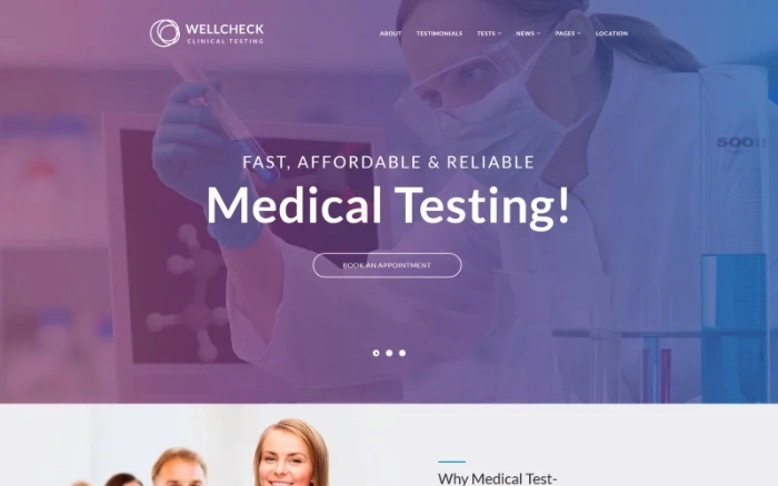 MediCheck – Medical Laboratory Responsive WordPress Theme 1.0.0