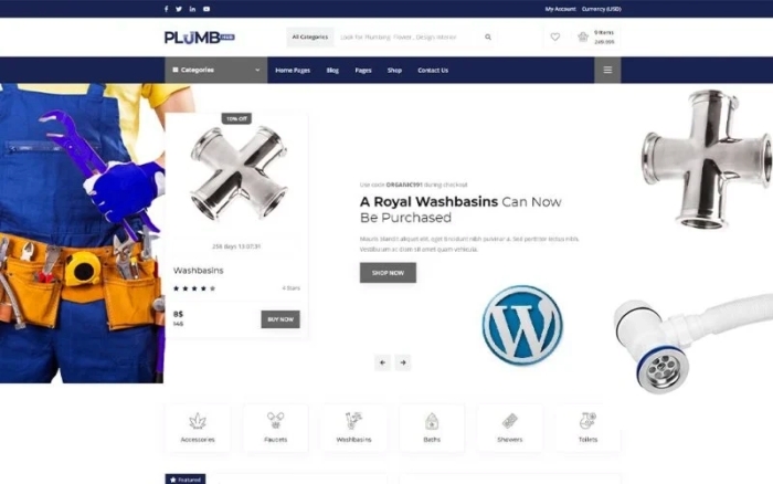 Plumbing Hub – Plumbing Shop WordPress Theme 1.0.0