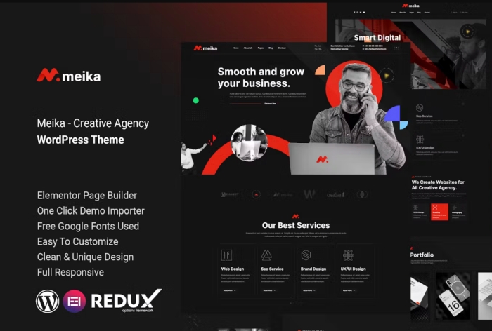 Meika – Creative Agency WordPress Theme 1.0.0