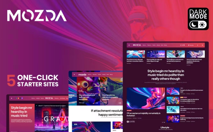 Mozda – Micro Magazine & Blog Theme with Dark Mode 1.1